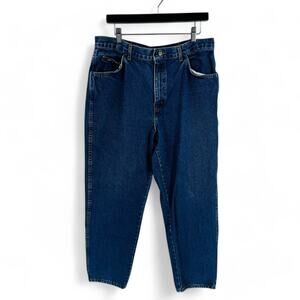Vintage Chic Blue Denim Jeans High Waist Tapered Leg Fit Cotton Plus Size 20